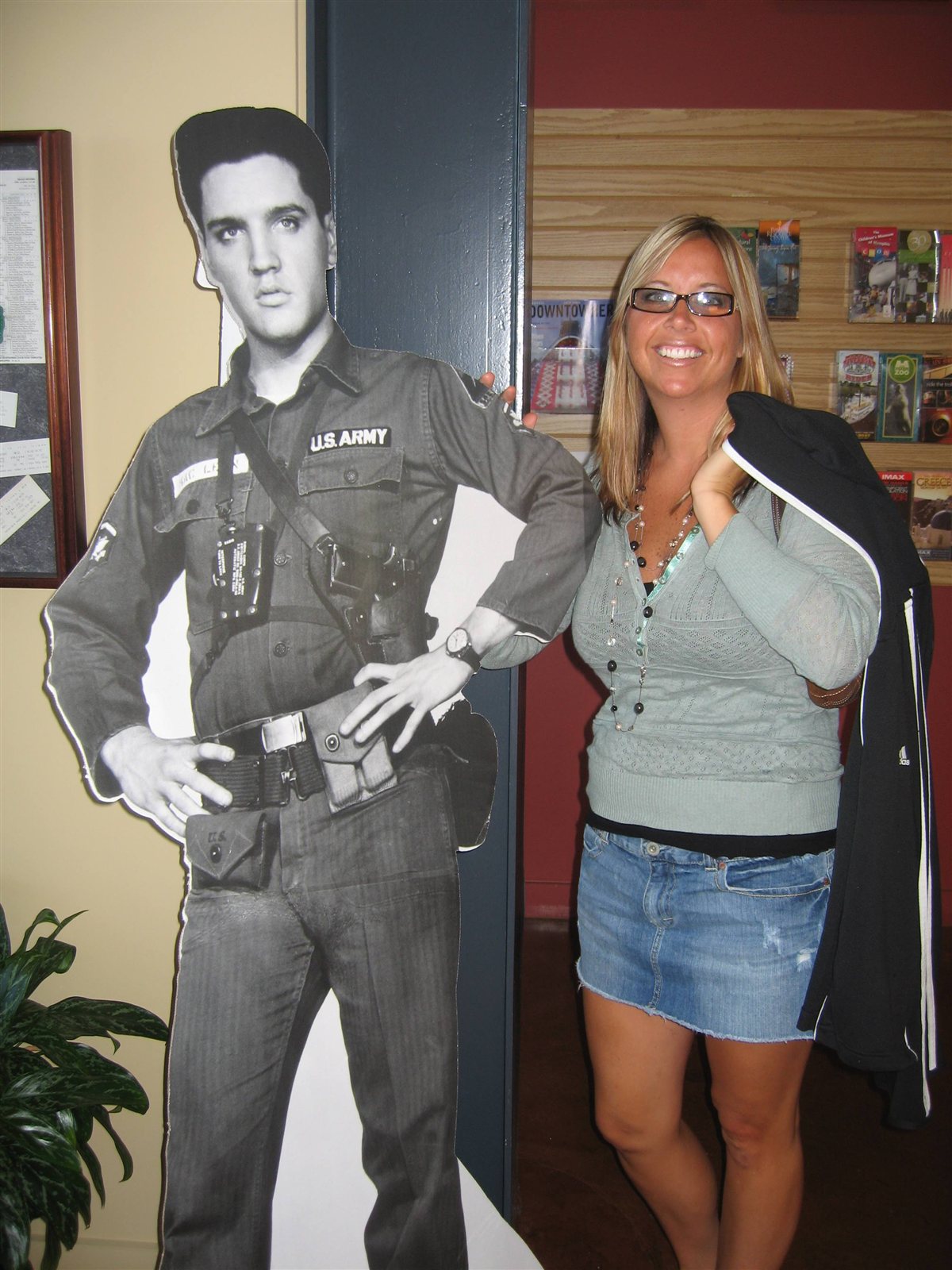 Mary with Elvis cutout